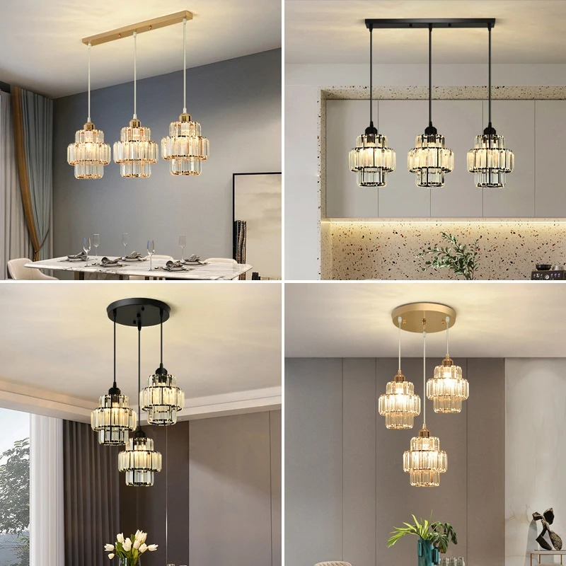 Interior Design Kitchen Modern - Lampu Kristal Estetika Desain Nordik untuk