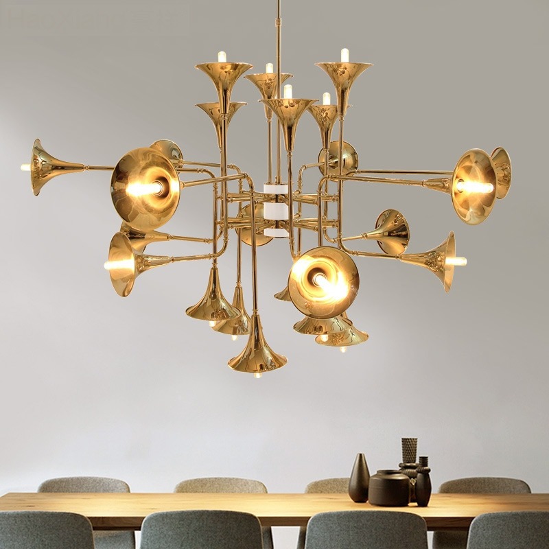 Interior Design Kitchen Modern - Lampu Gantung Terompet Nordik untuk Dapur