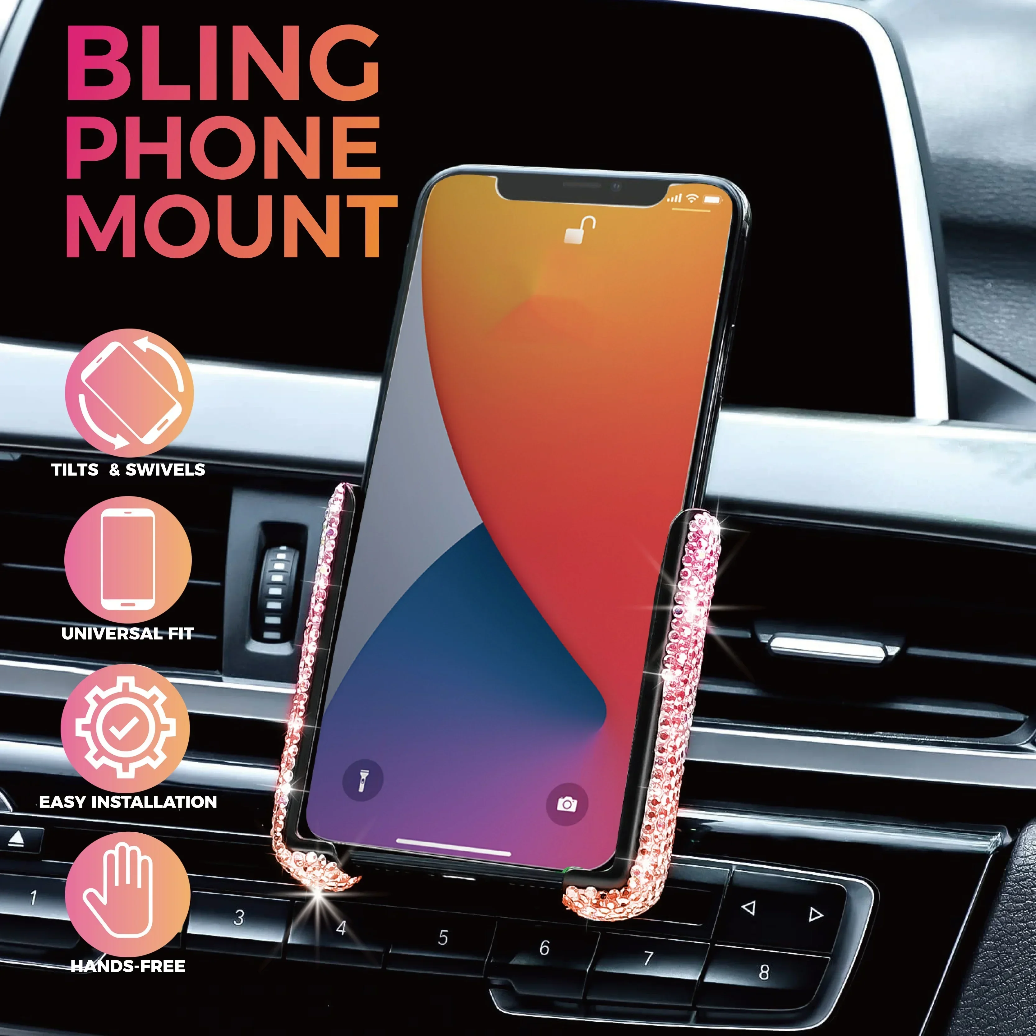 Tempat Ponsel Mobil Berlian Im - Interior Design Texture ulasan dan harga